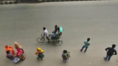 Today a few vehicles were seen  on Mirpur roads Rajib Dhar/Dhaka Tribune