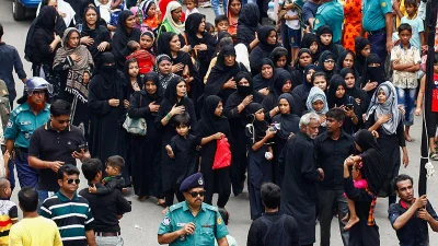 An Ashura procession in Dhaka on September 21, 2018 | Mehedi Hasan/Dhaka Tribune