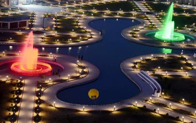 Lighted walkways creates a beautiful view Focus Bangla