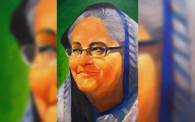 In pictures: Stitch-work, painting, sketch exhibit on Sheikh Hasina