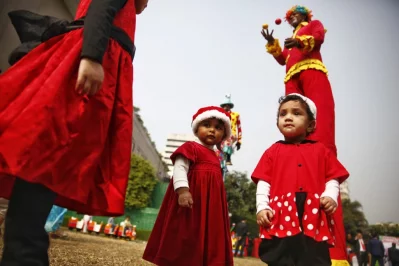Kids taking part in Christmas celebrations | Mehedi Hasan/Dhaka Tribune