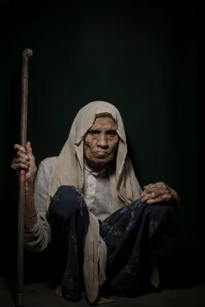 Naseema Khatoon, 100: I am  very old and I could walk all the way to Bangladesh only with the help of this stick. This is the only thing I could take with me from my home. We stayed inside a cave when our villages was being burnt down by the military.Ahmer Khan/Amnesty International