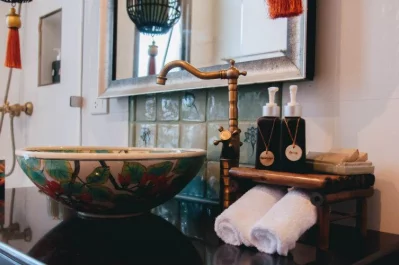 Brass and copper fittings - Brass and copper fittings - Give your bathroom fittings a     retrospective update. These warm metals are soothing and have a nostalgic, inviting vibe. Photo: Bigstock