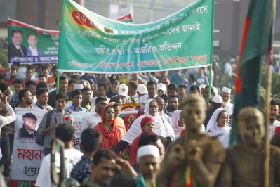 A procession  in honour of the martyrs and veterans of the Liberation War | Mehedi Hasan/Dhaka Tribune