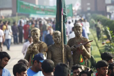 Public art set up to pay heartfelt tributes | Mehedi Hasan/Dhaka Tribune