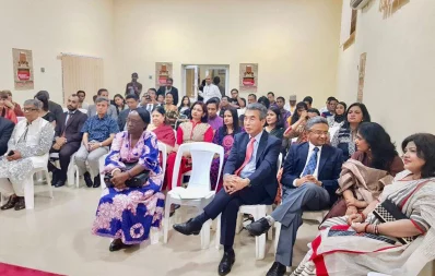 The events audience awaits the start of outstanding performancesu2014by artists from different countriesu2014at the event organized to celebrate Martyrsu2019 Day and International Mother Language Day on February 28, 2019 Courtesy