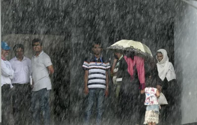 Several Rohingya people standing outside the office of the camp-in-charge of Camp No 26, Shalbagan, Teknaf after appearing for an interview with UNHCR and RRRC representatives Syed Zakir Hossain/Dhaka Tribune