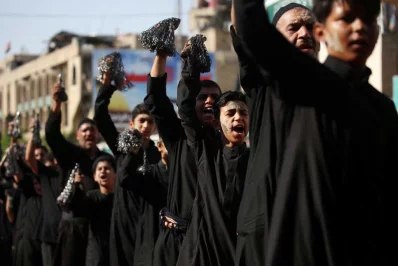 Shiite pilgrims flagellate themselves ahead of Ashura, the holiest day on the Shiite Muslim calendar in the holy city of Kerbala, Iraq, September 9, 2019 |Reuters