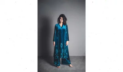 Luxe fabrics add a tactile element to the overall ensemble. Photos: Syeda Mushda Ali