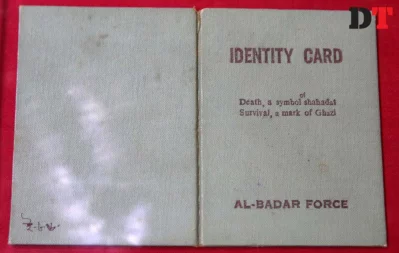 Identity card of Al-Badar Syed Zakir Hossain/Dhaka Tribune