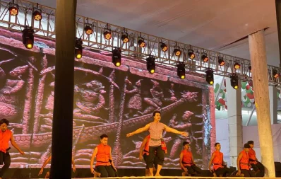 Performers demonstrate at 21st National Council of ruling Awami League on Friday, December 20, 2019 Dhaka Tribune
