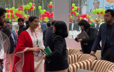 Dr. Shammi Ahmed , international affairs secretary of AL greetings diplomats Dhaka Tribunen