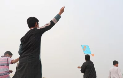 Photo shows children flying kites on the occasion of Shakhrain  Al Nasib Jelanee/Dhaka Tribune