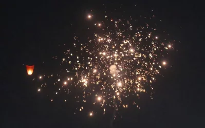 Fire works on the occasion of the new years in Dhaka on Wednesday, January 1, 2020 Mahmud Hossain Opu/Dhaka Tribune