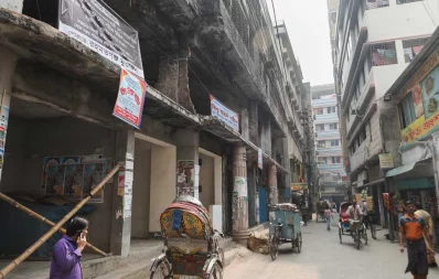 Empty market space at Nanda Kumar Lane in Chawkbazaru2019s Churihatta area of Old Dhaka Rajib Dhar/Dhaka Tribune