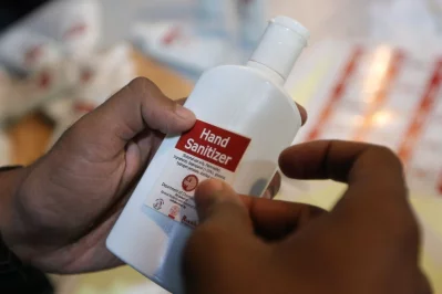 Hand sanitizers made by Buet students | Mahmud Hossain Opu/Dhaka Tribune