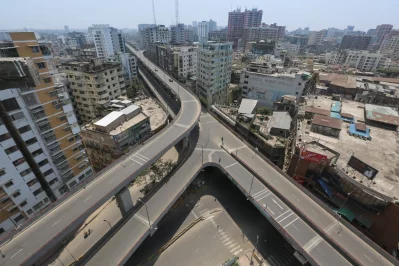 Empty Moghbazar-Mouchak flyover on Tuesday, March 31, 2020 Mahmud Hossain Opu/Dhaka Tribune