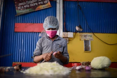 Palash works as a waiter at a restaurant in Kalachandpur. He was unable to go to his village when the holidays were announced | Mahmud Hossain Opu/Dhaka Tribune