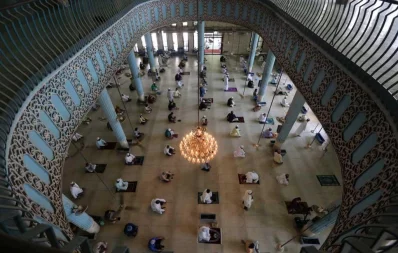 Jummah prayer at Baitul Mukarram National Mosque on Friday, May 8, 2020 Mahmud Hossain Opu