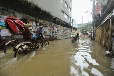 Waterlogged Green Road area in Dhaka on Monday, July 20, 2020 | Rajib Dhar/Dhaka Tribune