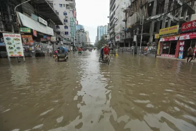 Flooded Green Road area in Dhaka on Monday, July 20, 2020 | Rajib Dhar/Dhaka Tribune