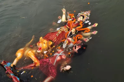 Durga Puja ends with immersion of goddess on Bijoya Dashami