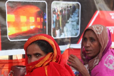 Left in the lurch - A total of 114 apparel workers died and countless others were injured in a massive fire that raged through Tazreen Fashions factory in Ashulia on the outskirts of the capital on November 24, 2012. Many of whom survived now live in horrid conditions at Nishchintpur in Ashulia. The survivors and their family members demonstrated in front of National Press Club in the capital, demanding due compensation, rehabilitation and full treatment, which elude them eight years on.