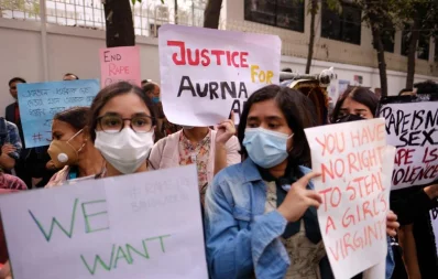 Demonstrators hold a protest rally against the rape and murder of an O Level student, in front of the Jatiya Sangsad Bhaban in Dhaka on Thursday, January  14, 2021 Mahmud Hossain Opu/Dhaka Tribune