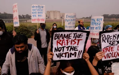 Demonstrators hold a protest rally against the rape and murder of an O Level student, in front of the Jatiya Sangsad Bhaban in Dhaka on Thursday, January  14, 2021 Mahmud Hossain Opu/Dhaka Tribune