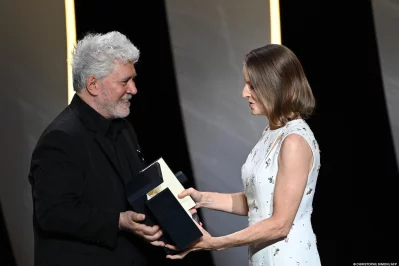 Pedro Almodu00f3var and Jodie Foster