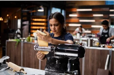 Kishwar decides to make noodles from scratch