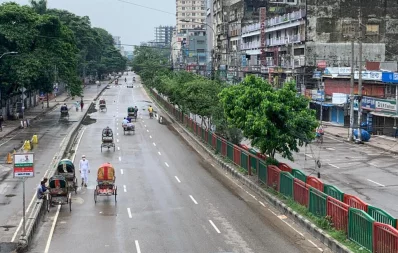 Very few vehicles are playing in Dhakau2019s Mirpur road Syed Zakir Hossain/Dhaka Tribune