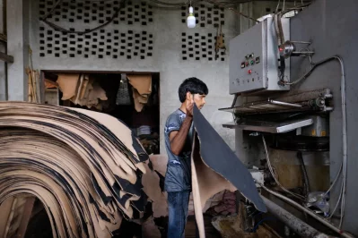 In Pictures: Everyday hustle and bustle at leather factories