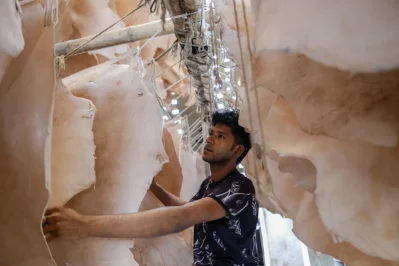 In Pictures: Everyday hustle and bustle at leather factories