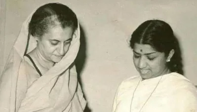 The late Queen of melody could be seen sharing a moment with former Prime Minister of India Indira Gandhi Instagram/@lata_mangeshkar