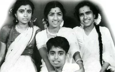 A file picture of Lata Mangeshkar, Asha, Meena, and their brother Hridaynath IBN Live via News18