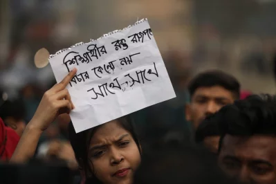 In pictures: Dhaka road blocked over death of Northern University student