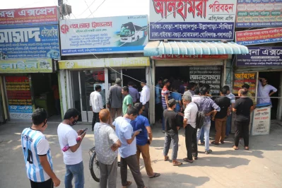 In pictures: People queue up for advance bus tickets for Eid trips