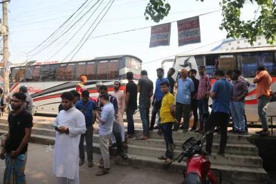 In pictures: People queue up for advance bus tickets for Eid trips