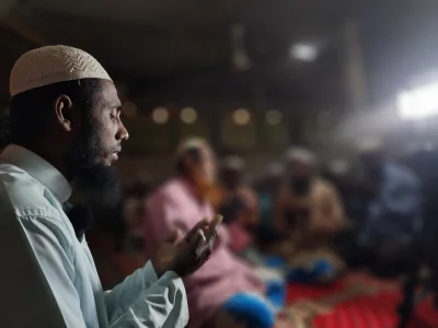 A Rohingya imam prays with his fellow refugees for the rights and justice denied to his people for decades by the Myanmar government Ro Abdullah 2023