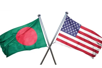 File photo of Bangladesh-US flag Photo: Dhaka Tribune