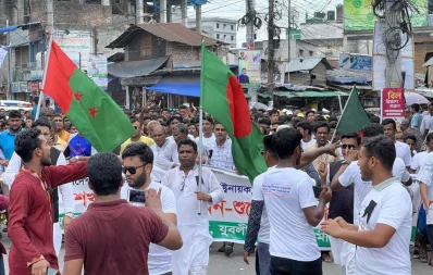 Activists have actively participated in the rally with colourful banners and engaging in processions/Ali Asif Shaown/Dhaka Tribune