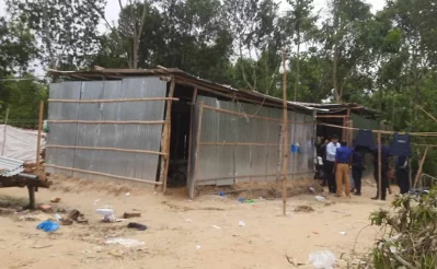 The photo shows a militant hideout in the remote hilly area of Kulaura in Moulvibazar raided by the members of CTTC on Saturday, August 12, 2023. Photo: Dhaka Tribune