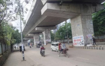 Photo shows a view of the Mouchak-Moghbazar Flyover. Photo: Bangla Tribune