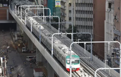 File image of the test run drive of the metro rail to Motijheel station recently. Photo: Mahmud Hossain Opu/Dhaka Tribune