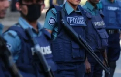 Bangladesh police members on duty.Photo:Dhaka Tribune