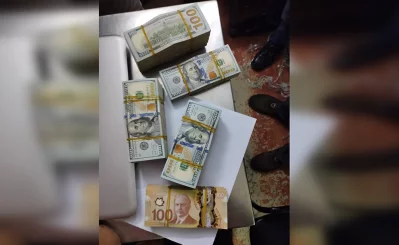 The image shows foreign currencies recovered during NSI and BFIU raids in four money exchange offices in Dhaka’s Dainik Bangla intersection and Gulshan areas on Wednesday, August 30, 2023. Photo: Courtesy
