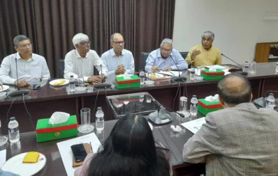 The Election Commission holds a meeting with Bangladesh Hindu Buddhist Christian Unity Council at the Nirbachan Bhaban in Dhaka on Wednesday, October 11, 2023. Photo: Bangla Tribune