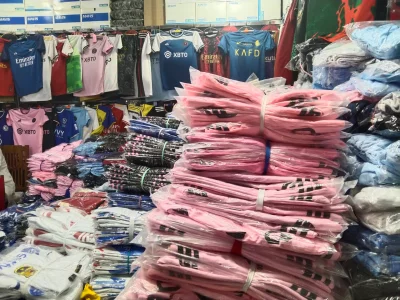 Inside a jersey shop at a sports market in Dhaka Photo: Shishir Hoque/Dhaka Tribune