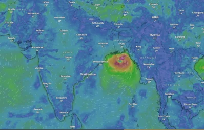 screengrab from Windy.com